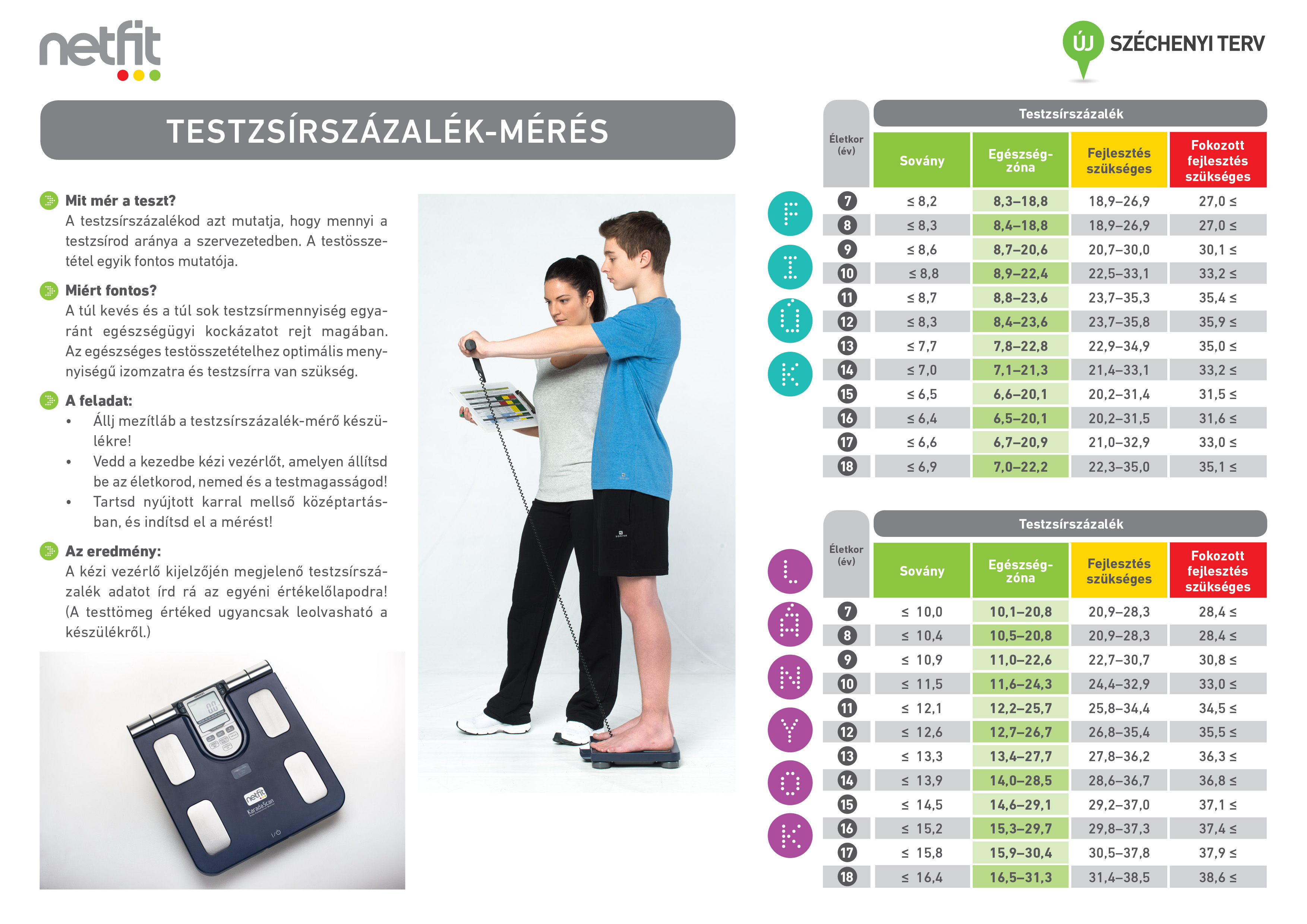 Testzsírszázalék-mérés