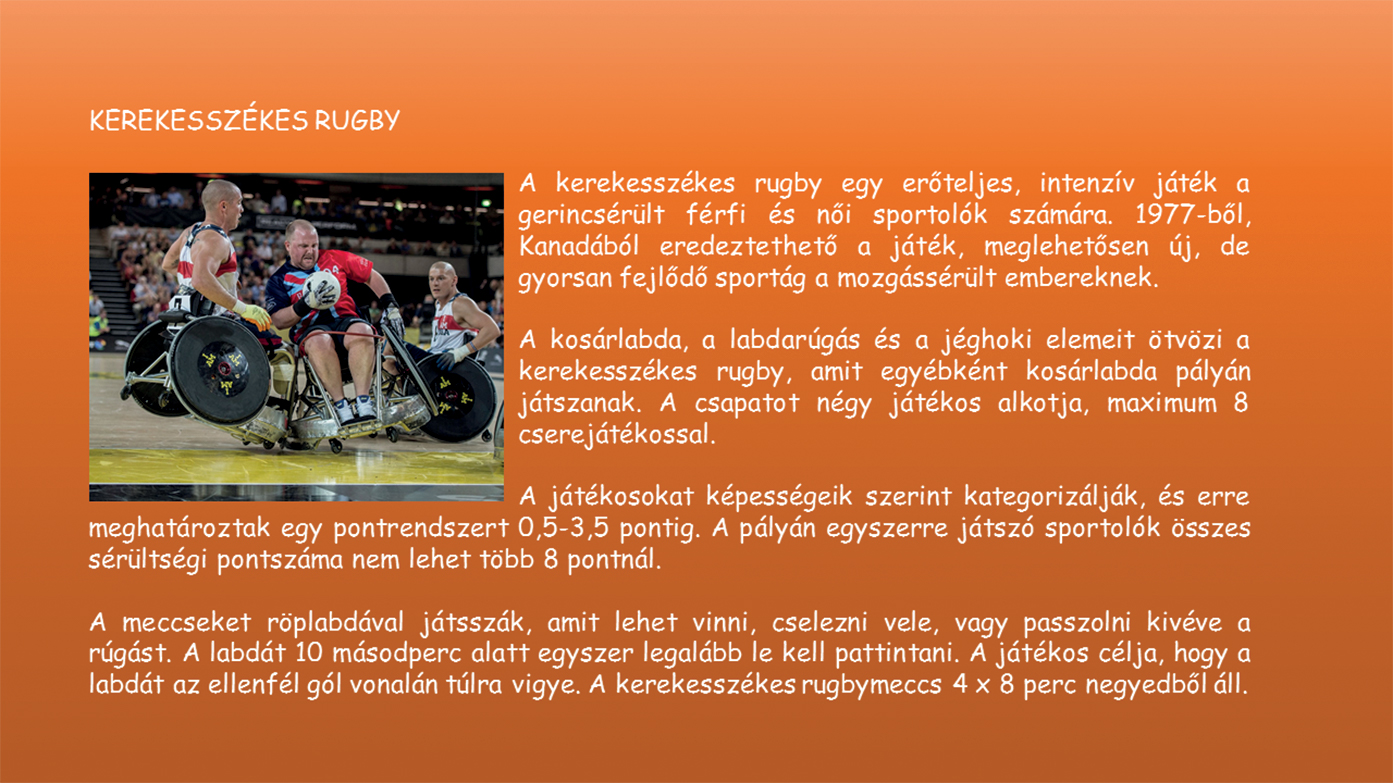 2–4. kép: Diaképek a rábapatonai Petőfi Sándor ÁMK-ban 2012-ben megvalósult Paralimpia projekt dokumentációja alapján